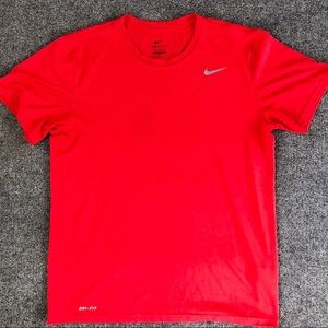 NIKE Dri-fit Men’s Red Work Out Shirt